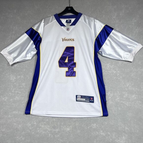 Minnesota Vikings Mens Jersey Size 48 White Brett Favre Reebok NFL Stitched - Picture 1 of 14